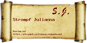 Strompf Julianna névjegykártya